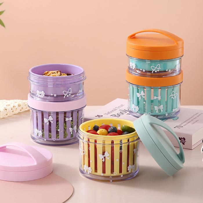 便攜式水果沙拉杯700ml/700+300ml (配PP折