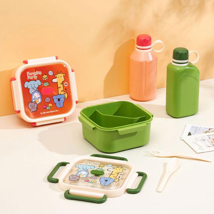 尚趣正方單層分格飯盒